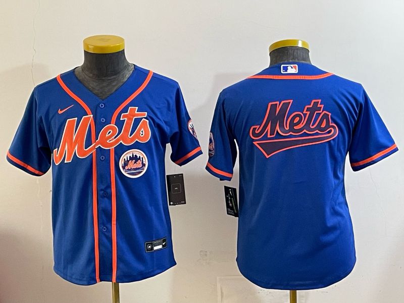 Youth New York Mets Blank Blue Game 2026 Nike MLB Jersey style 006->youth mlb jersey->Youth Jersey